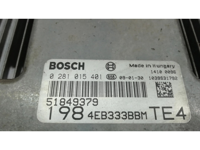 Řídící jednotka 0281015401, 51849379   Fiat Bravo 2007