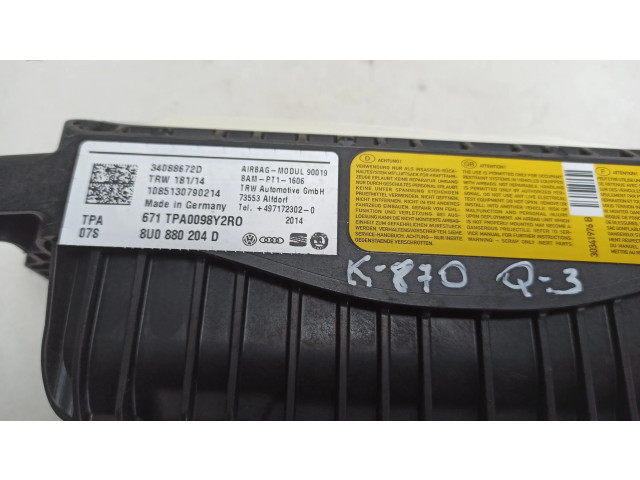 Подушка безопасности пассажира 8U0880204D   Audi Q3 8U