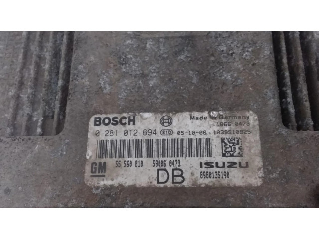 Řídící jednotka 55560810, 0281012694   Opel Astra H 2006