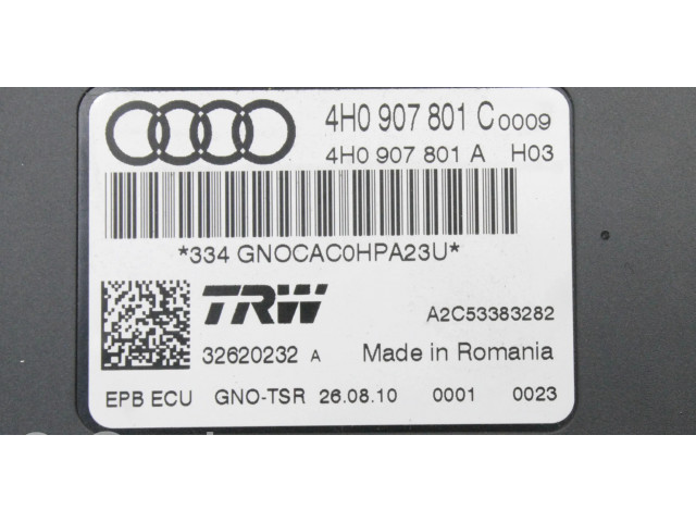 Блок управления заднего тормоза (EMF) 4H0907801C   Audi A8 S8 D4 4H