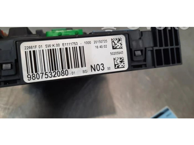   Pojistková skříňka 9807532080   Peugeot 2008  2015