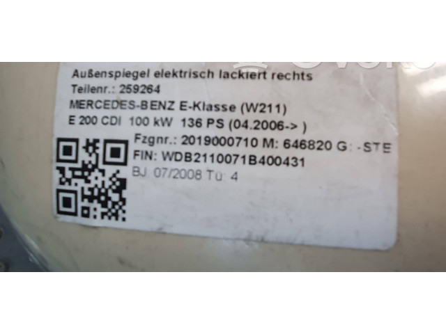 Zpětné zrcátko  Mercedes-Benz E W211 2007    