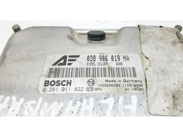 Блок управления двигателя 038906019NA, 0281011822   Seat Alhambra (Mk1)