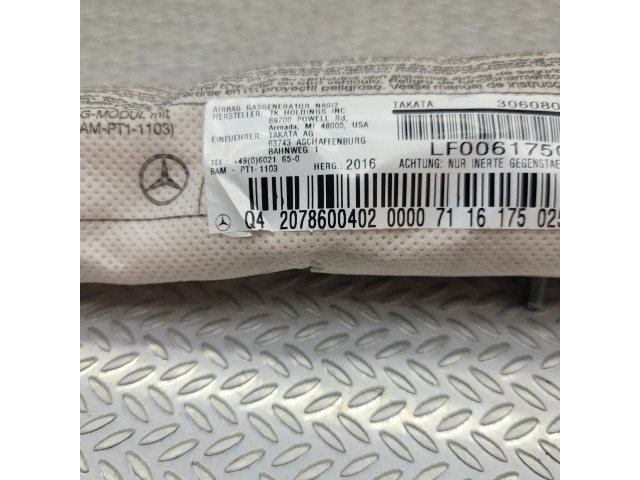 Подушка безопасности в сиденье 2078600402   Mercedes-Benz E A207