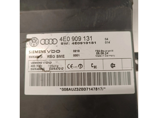 Блок комфорта 4E0909131, 4E0910131   Audi A8 S8 D3 4E   