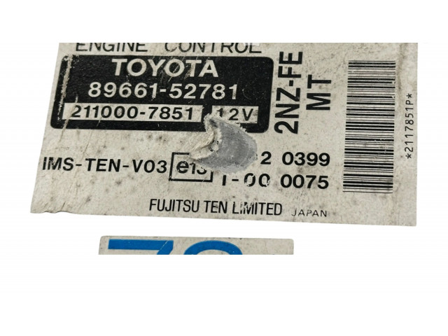 Блок управления двигателя 8966152781, 2110007851   Toyota Yaris Verso   