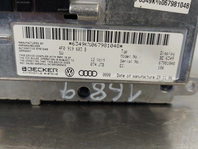 Дисплей    4F0919603B   Audi Q7 4L