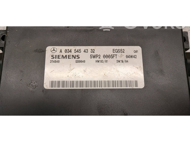 Блок управления коробкой передач A0345454332, 3114840   Mercedes-Benz C W203