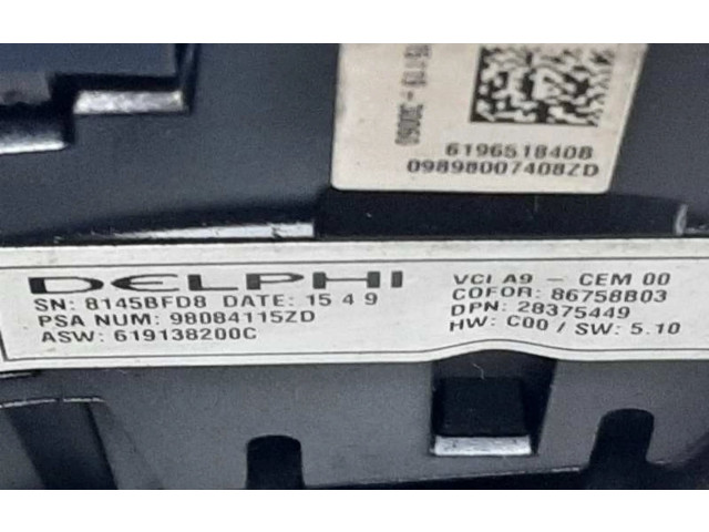Volant Peugeot 2008 I 2015 6191373, 98084115ZD  