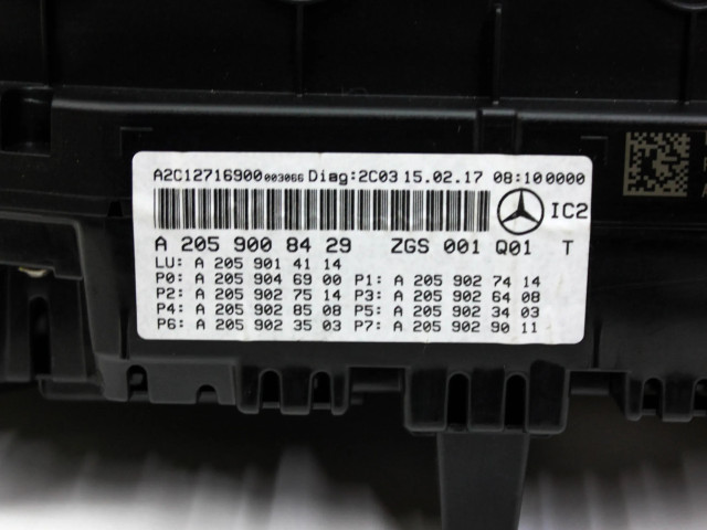 Přístrojová deska  Mercedes-Benz C W205 2017 A2059008429  