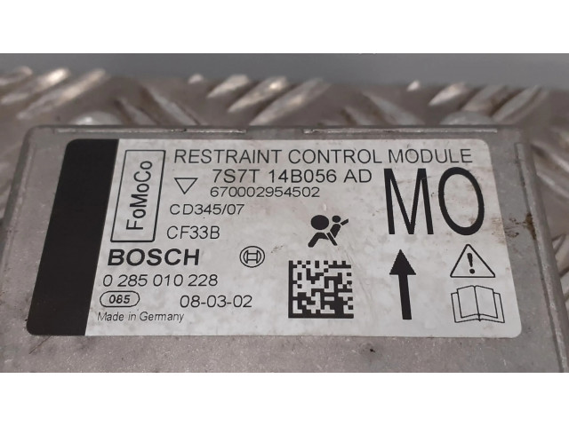 Блок подушек безопасности 0285010228, 7S7T14B056AD   Ford Mondeo MK IV