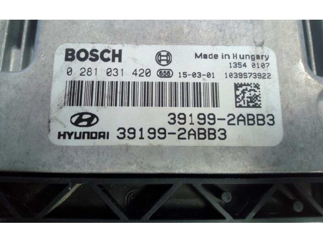 Řídící jednotka 391202A000, 0281031420   Hyundai ix35 