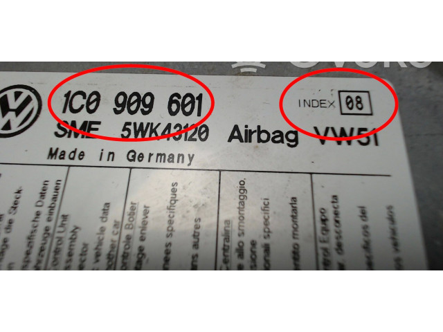 Блок подушек безопасности 1C0909601, 1C090960102Q   Volkswagen Lupo
