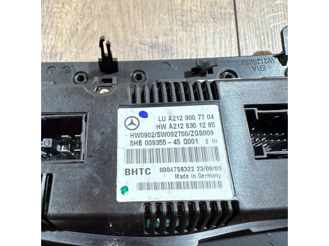 Блок управления климат-контролем A2128301285, 5HB00935545   Mercedes-Benz E W212