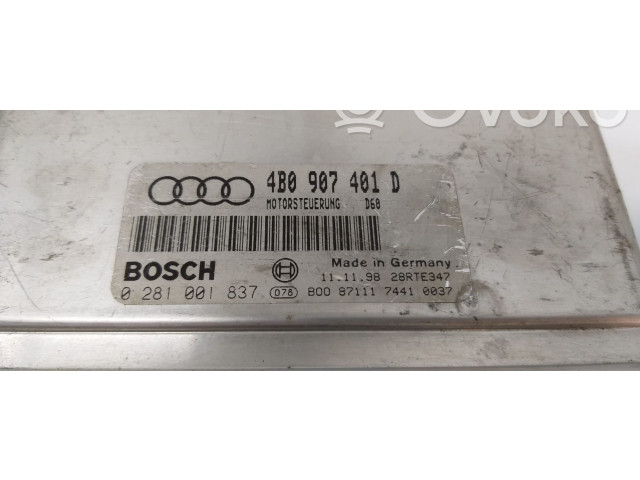 Řídící jednotka 4B0907401D, 0281001837   Audi A6 S6 C5 4B 2003