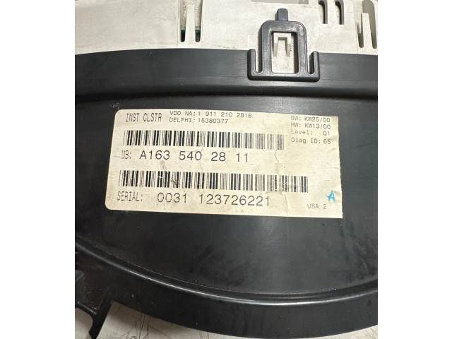 Přístrojová deska  Mercedes-Benz ML W163 2001 A1635409011  
