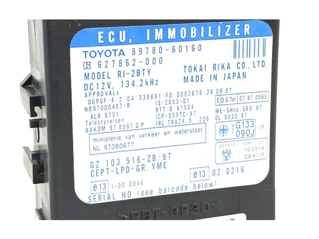 Zpětné zrcátko  Toyota Land Cruiser (HDJ90) 2000  8978060160  