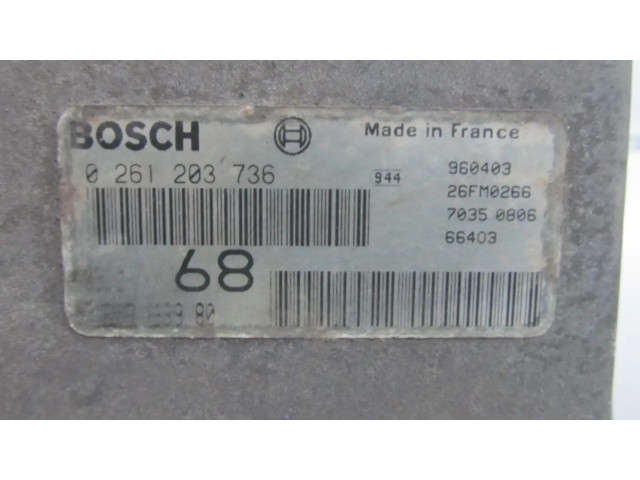 Řídící jednotka 261203736   Peugeot 106 1991