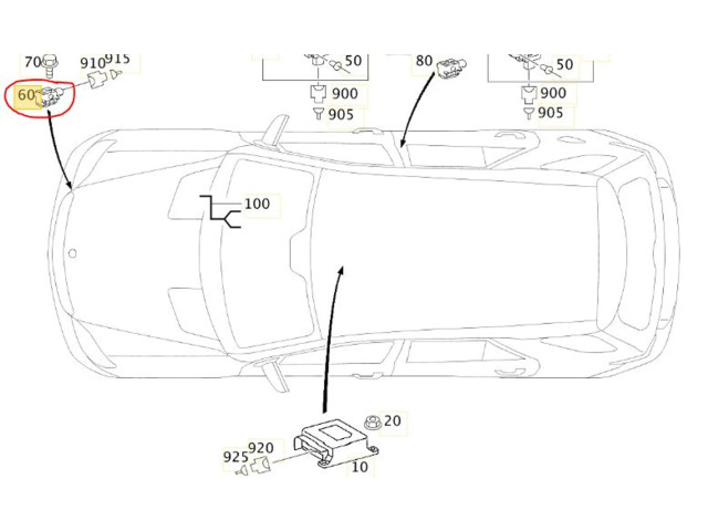 Блок управления постоянной скорости (cruise)    A0038202926, A0038202926   Mercedes-Benz ML W164
