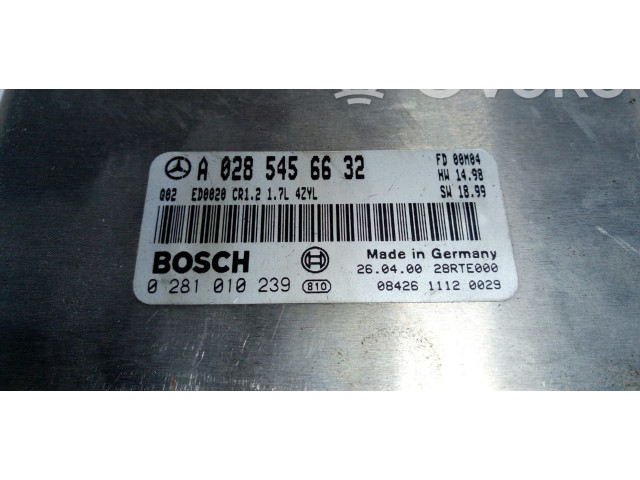 Řídící jednotka 0281010239, 0281010239   Mercedes-Benz A W168 2001