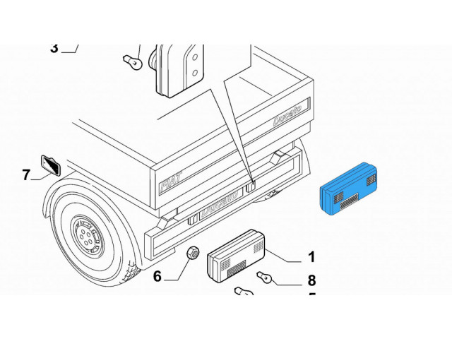 Задний фонарь правый сзади 1360258080, 7694676    Fiat Ducato   2007-2014 года