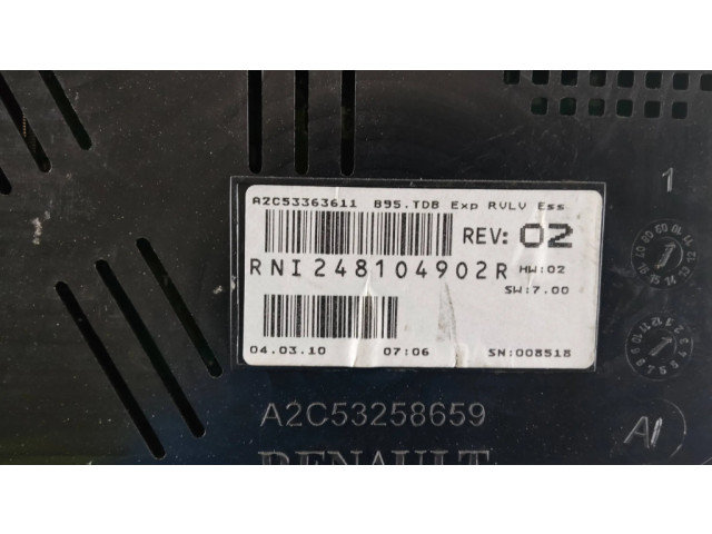 Přístrojová deska  Renault Megane III 2010 248104902R, A2C53363611  