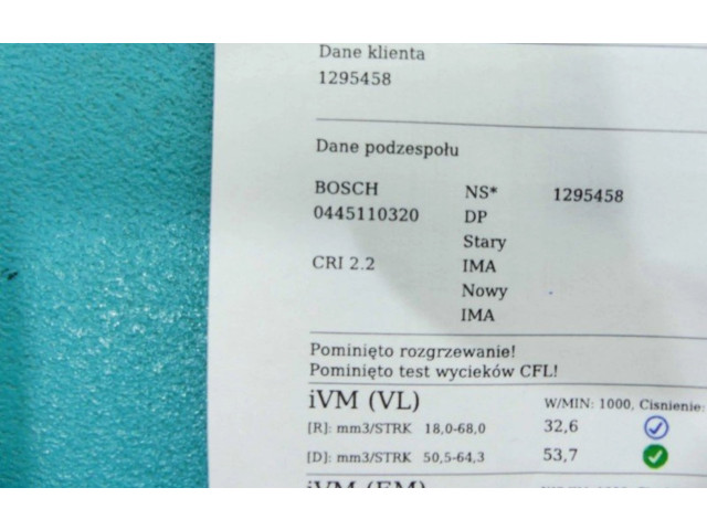 Vstřikovač 0445110320, IMPRK1295458   Hyundai i30     