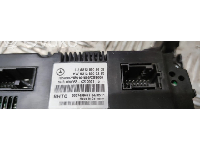 Блок управления климат-контролем A2129008608   Mercedes-Benz E W212