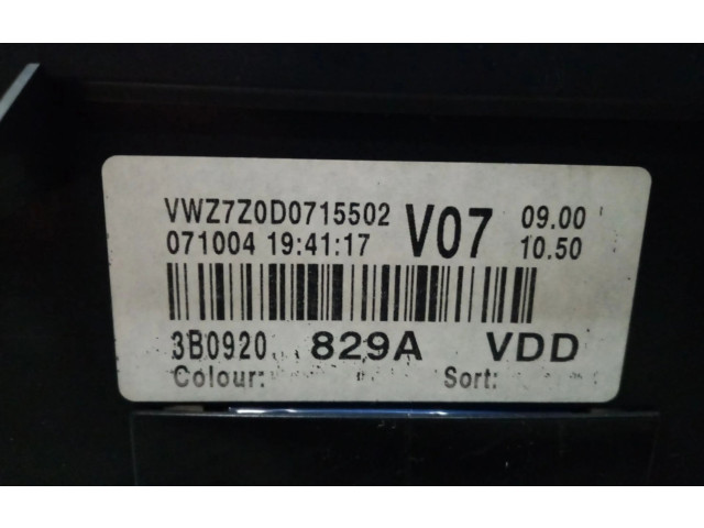 Панель приборов 3B0920829A, 110080198   Volkswagen Passat Alltrack       