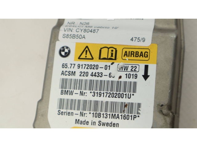 Блок подушек безопасности 9172020, 2204433   BMW 6 E63 E64