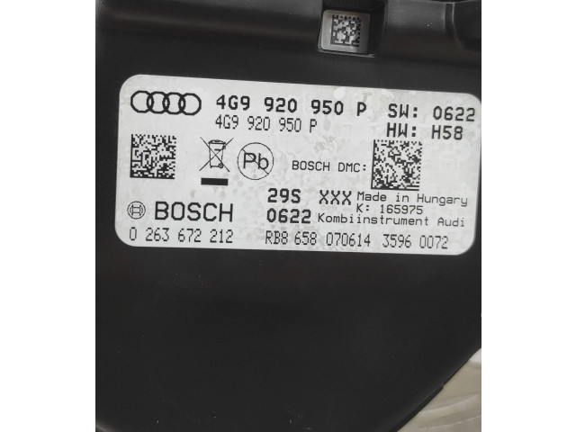 Přístrojová deska  Audi A6 Allroad C7 2014 4G8920950P, 0263672212  