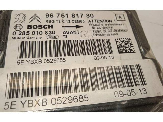 Блок подушек безопасности 9675181780, 0285010830   Peugeot 5008