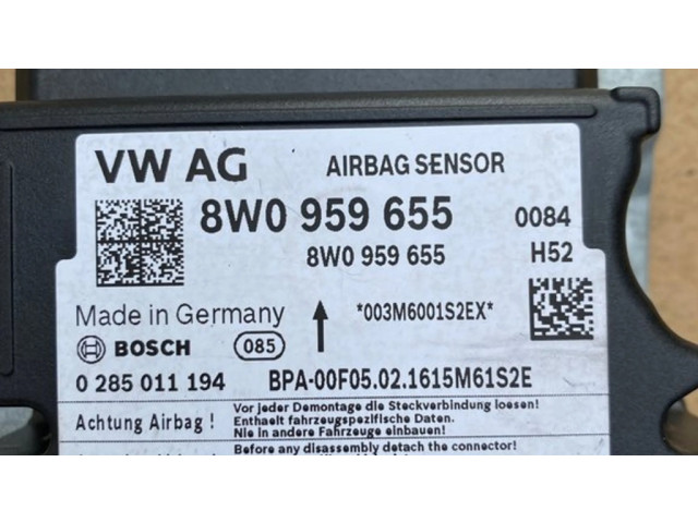 Блок подушек безопасности 8W0959655, 0285011194   Audi A4 S4 B9