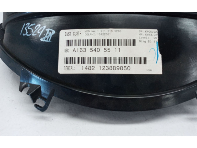 Přístrojová deska  Mercedes-Benz ML AMG W164 1950 A1635405511, 1482123889850  