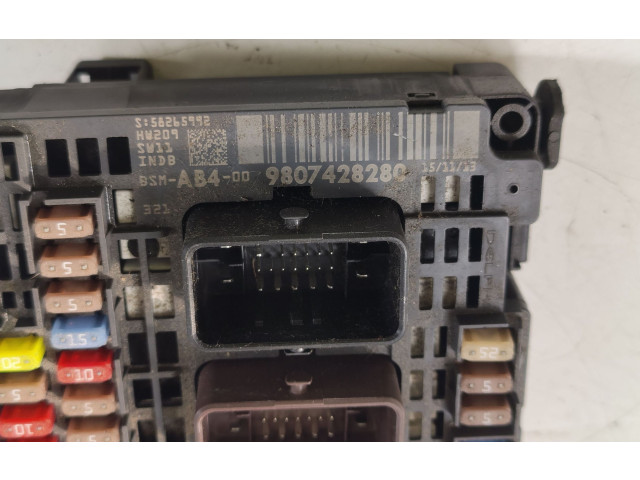 Pojistková skříňka Řídící jednotka BSM 9807428280   Peugeot 508 2011
