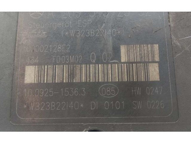 АБС Steuergerät A0044316212, A2034310812   Mercedes-Benz  C W203  2000 - 2007 года