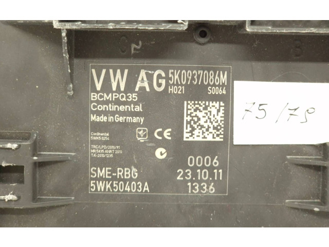 Комфортный модуль 5K0937086M, 5WK50403A   Volkswagen Touran II