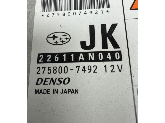 Řídící jednotka 2758007492, 22611AN040   Subaru Legacy 2008