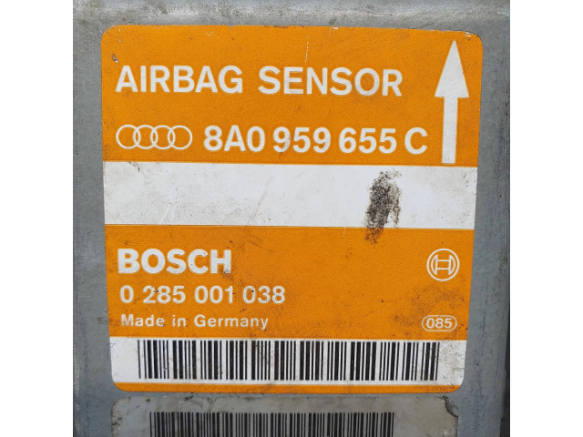 Блок подушек безопасности 8A0959655C, 0285001038   Audi 80 90 S2 B4