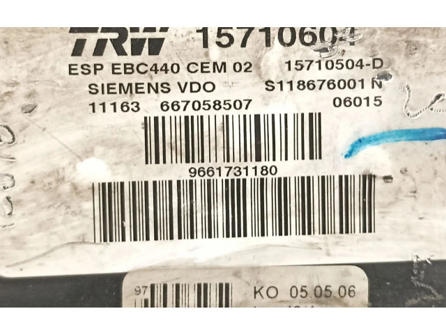 Jednotka ABS 9661731180   Peugeot 407 2006
