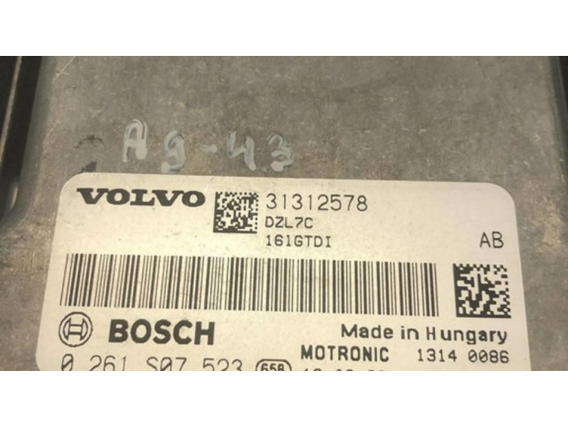 Řídící jednotka 31312578, 0261S07523   Volvo V60 2012
