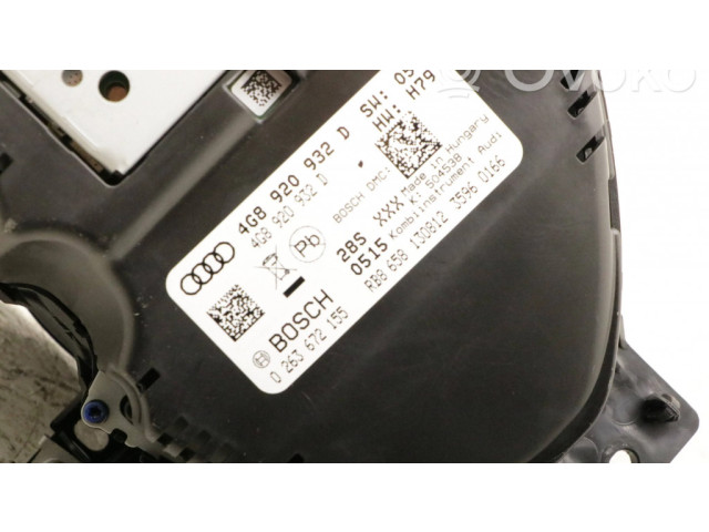 Přístrojová deska  Audi A6 S6 C7 4G 2014 4G8920932D, 0263672155  