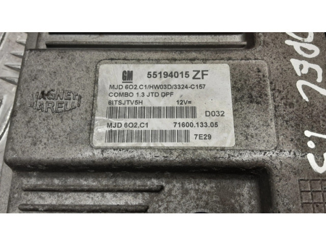 Блок управления двигателя 55194015, ZF   Opel Corsa D