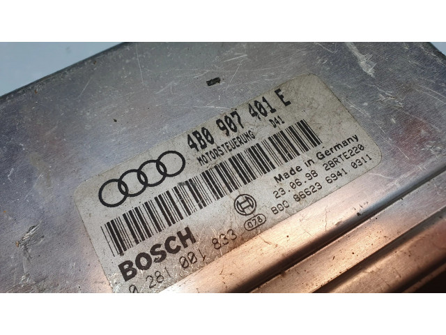 Блок управления двигателя 4B0907401E, 0281001833   Audi A6 S6 C5 4B