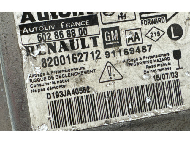 Блок подушек безопасности 8200162712, 602868800   Renault Trafic I