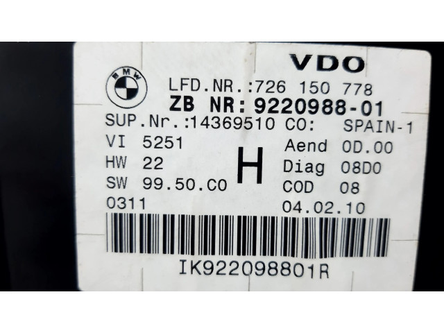 Панель приборов IK922098801R, 138771   BMW X1 E84       