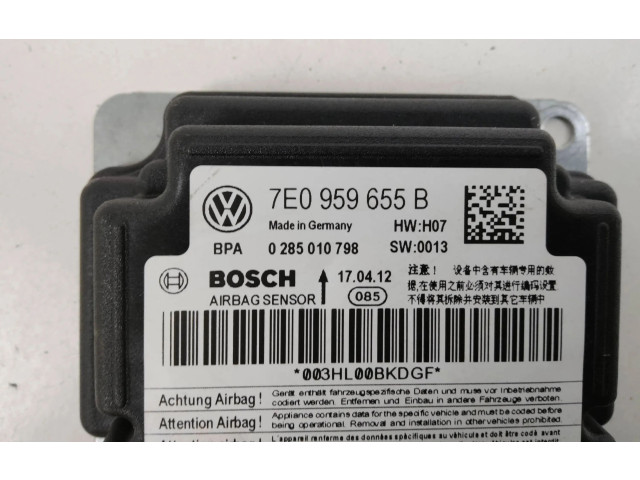 Блок подушек безопасности 7E0959655B, 0285010798   Volkswagen Transporter - Caravelle T5