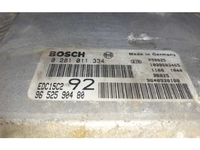 Řídící jednotka 9652590480, 0281011334   Peugeot 807 2003