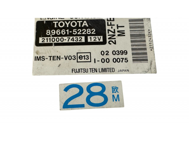 Блок управления двигателя 8966152282, 2110007432   Toyota Yaris Verso   