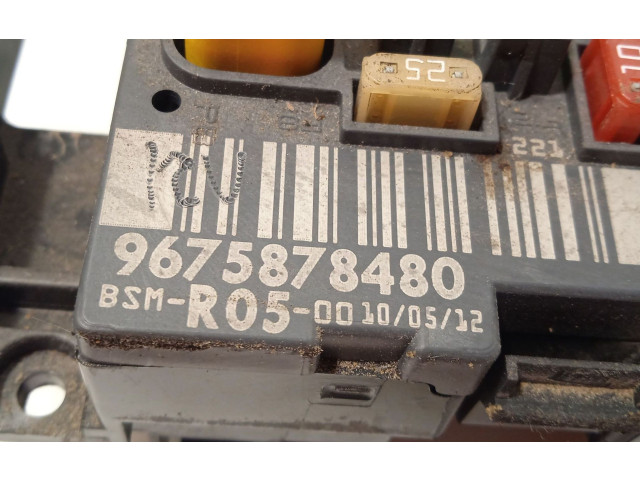 Pojistková skříňka Řídící jednotka BSM 9675878480, 9807028780   Peugeot 308 2012
